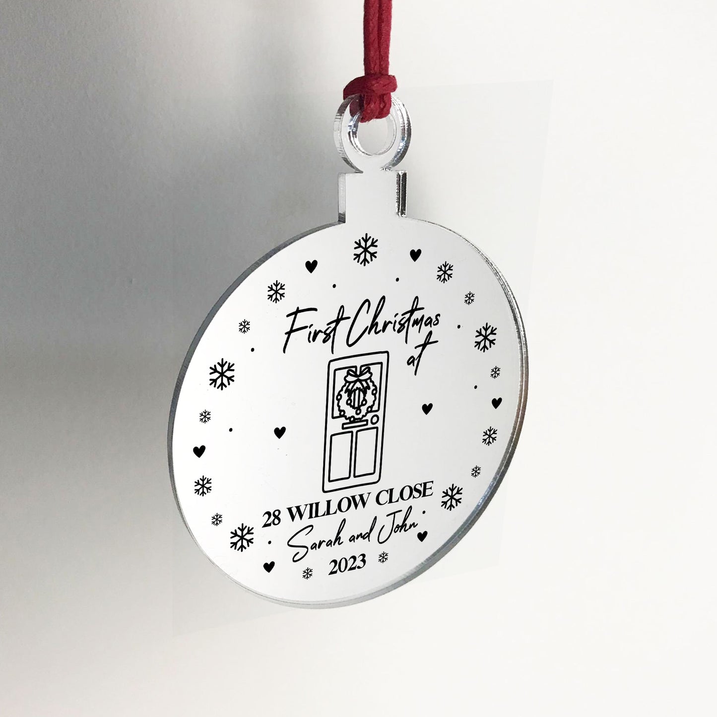 Personalised First Christmas New Home Engraved Bauble