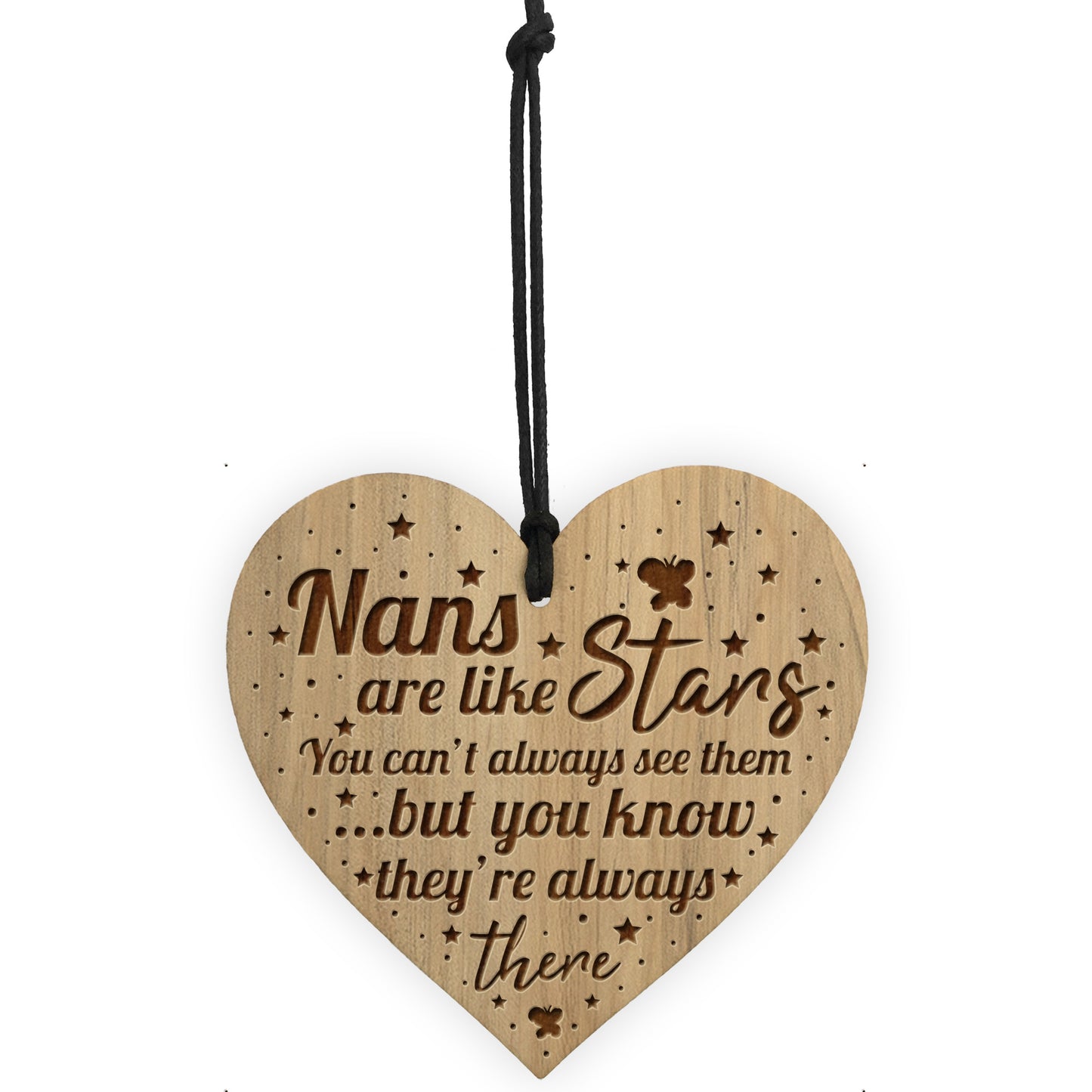 Beautiful Nan Plaque Engraved Heart Like Stars Nan Birthday Xmas