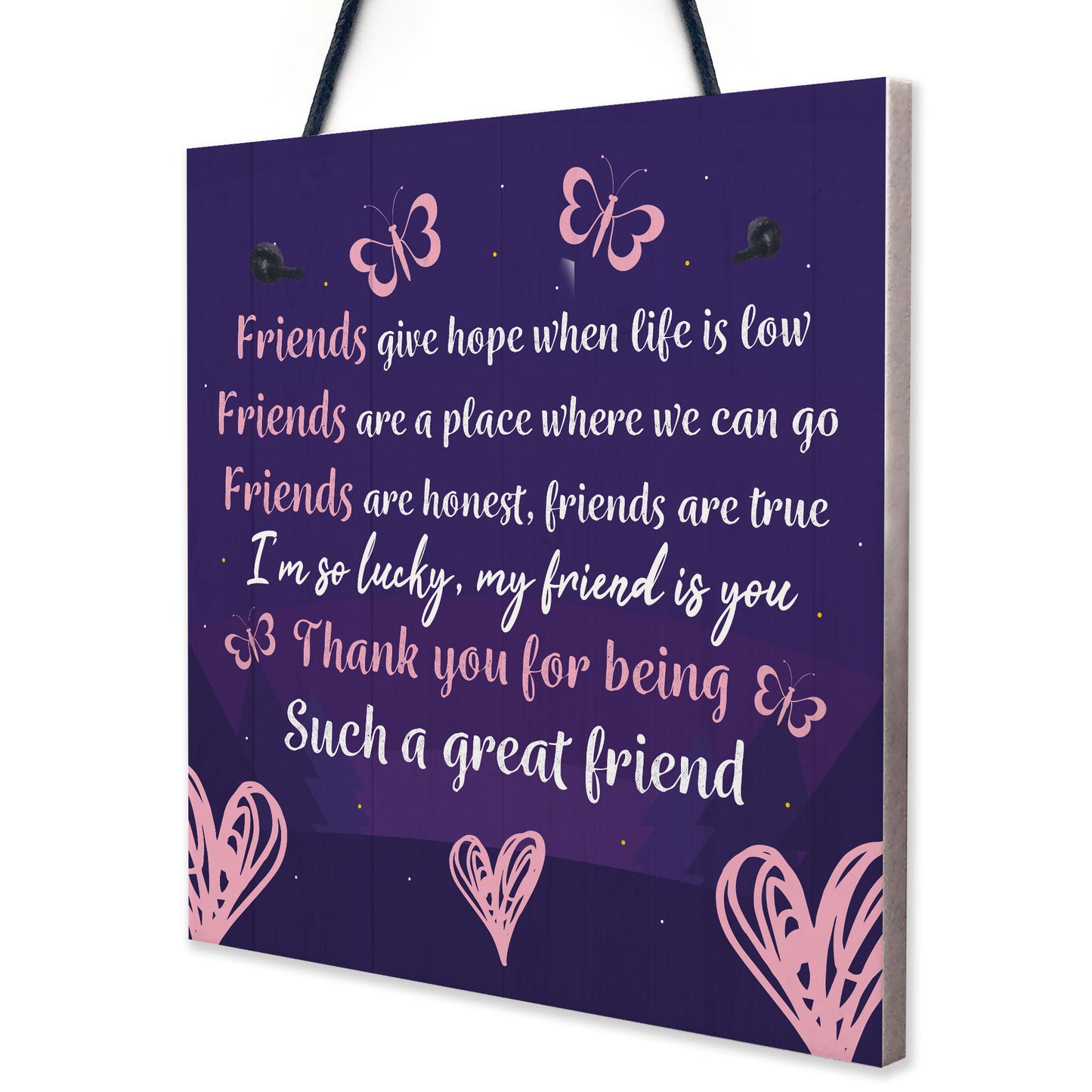 Friendship Keepsake Plaque Best Friend Gifts Thank You Birthday