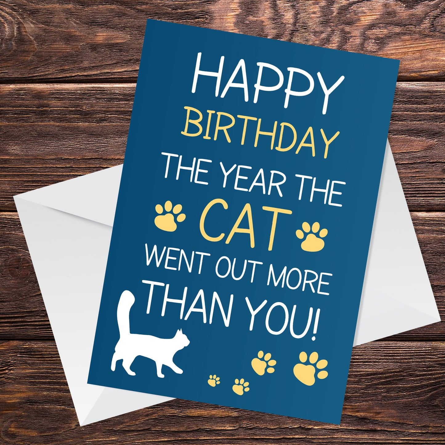 Funny Birthday Card For Mum Dad Brother Sister Lockdown Cat Card