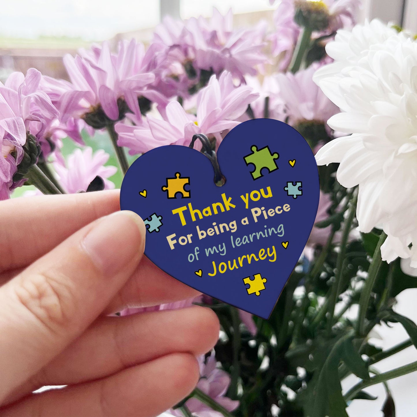 Thank You For Being A Piece In My Learning Journey Wood Keyring