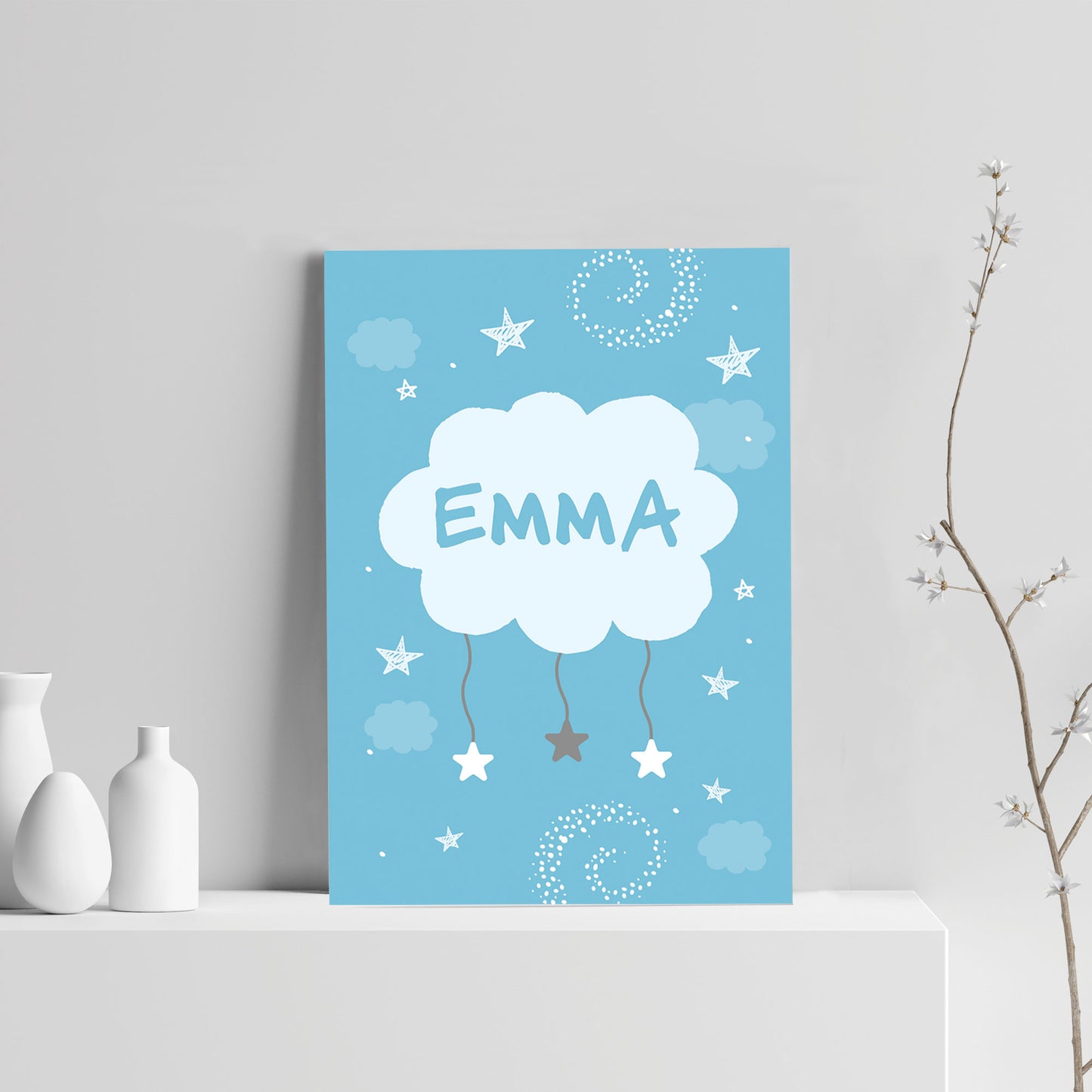 PERSONALISED Girls Boys Bedroom Wall Art / Nursery Prints Baby