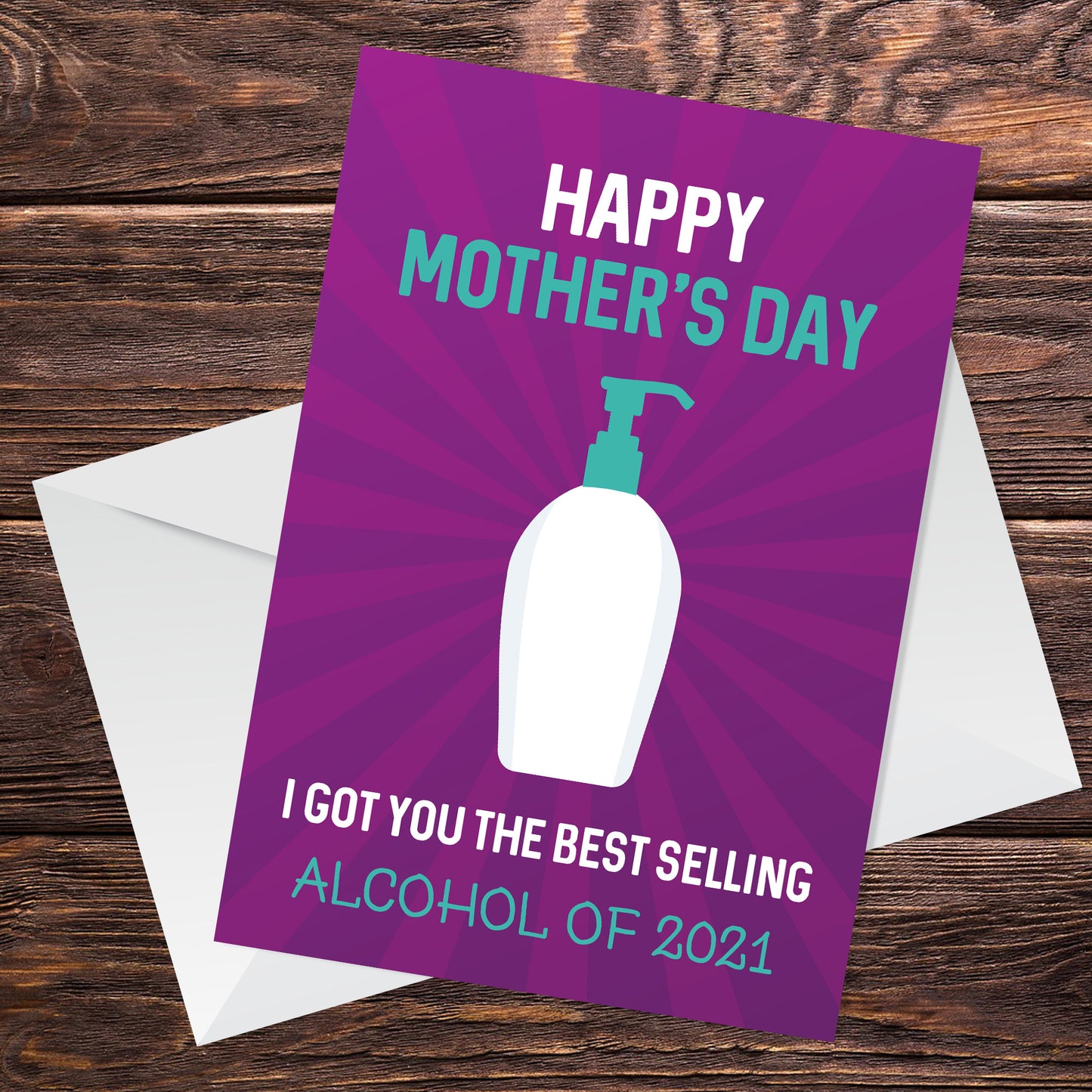 Funny Happy Mother's Day Card For Mum Joke Alcohol Lockdown