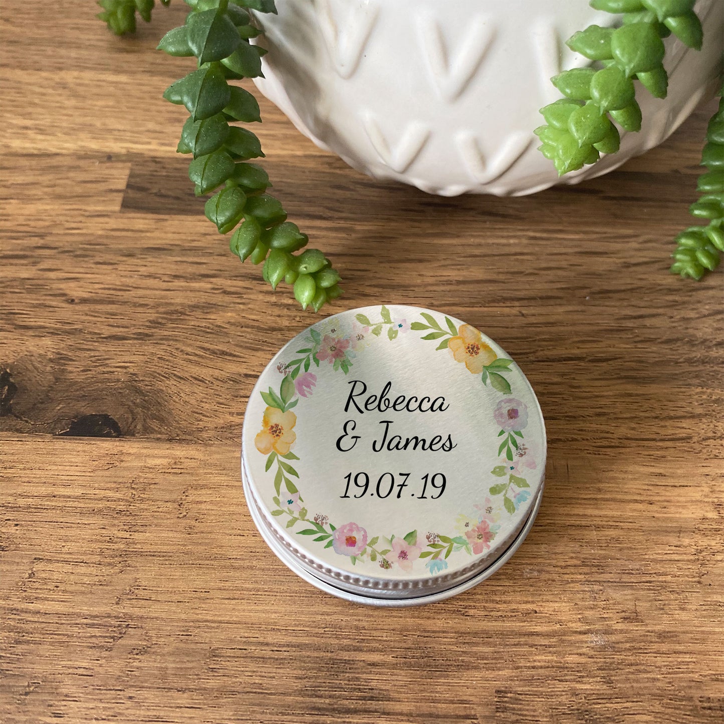 Wedding Decorations Personalised Wedding Favour Gift Tin