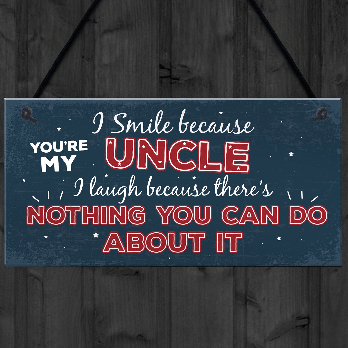 Funny Uncle Birthday Gifts Presents Hanging Plaque Keepsake Gift