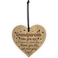 Gift For Grandparents Plaque Nan Gift Grandad Engraved Heart