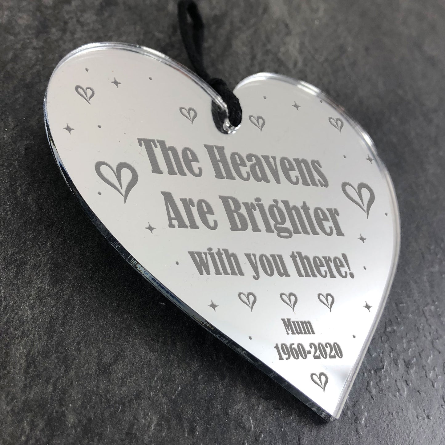 Engraved Christmas Tree Decoration PERSONALISED Memorial Gift
