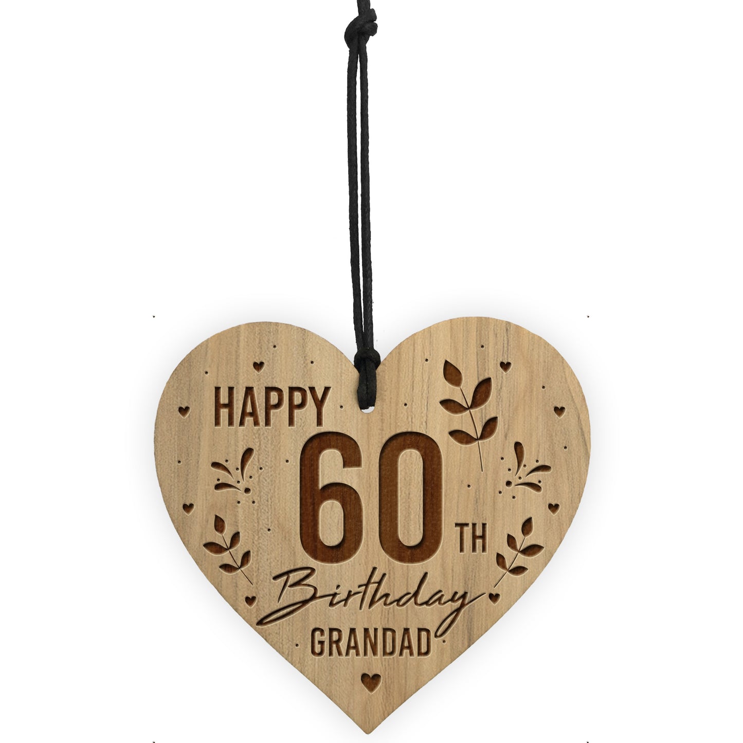 Grandad Birthday Gifts Engraved Heart 50th 60th 70th Birthday