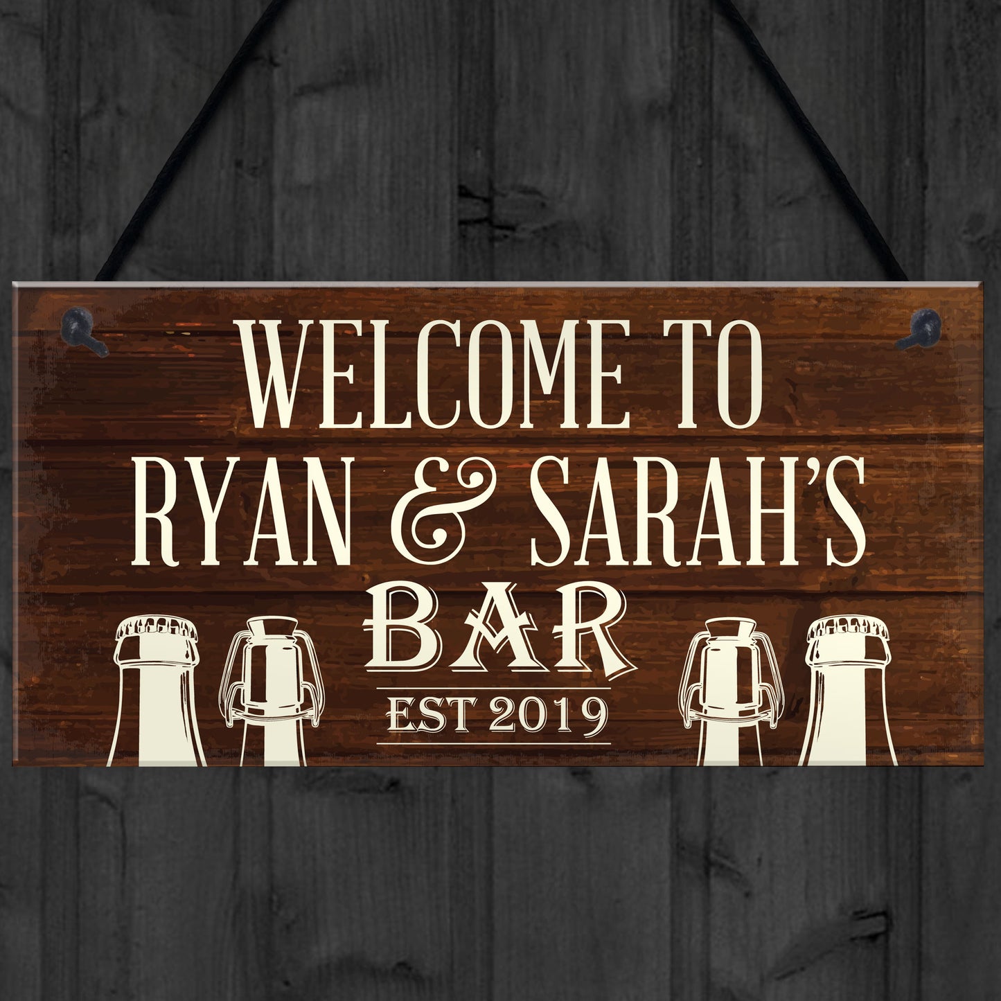 PERSONALISED Bar Sign Garden Sign Shed Plaque Man Cave Sign Gift