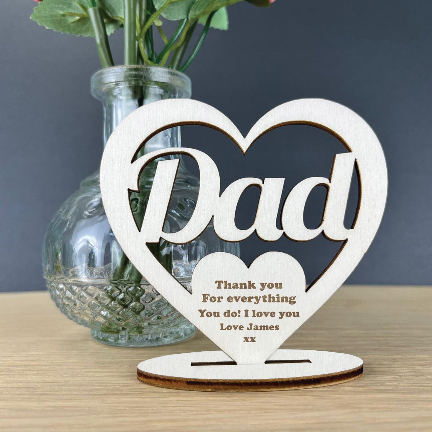 Dad Gift Fathers Day Gift Heart Dad Birthday Gift From Daughter
