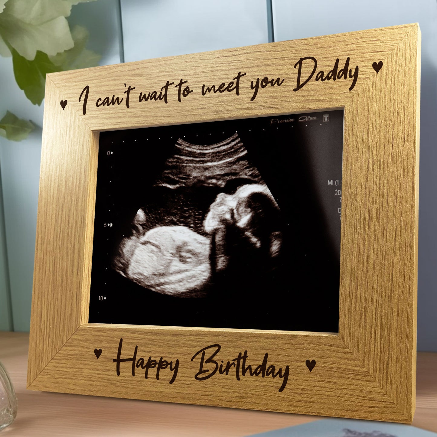 Birthday Gift For New Daddy Wooden Photo Frame Bump Gifts