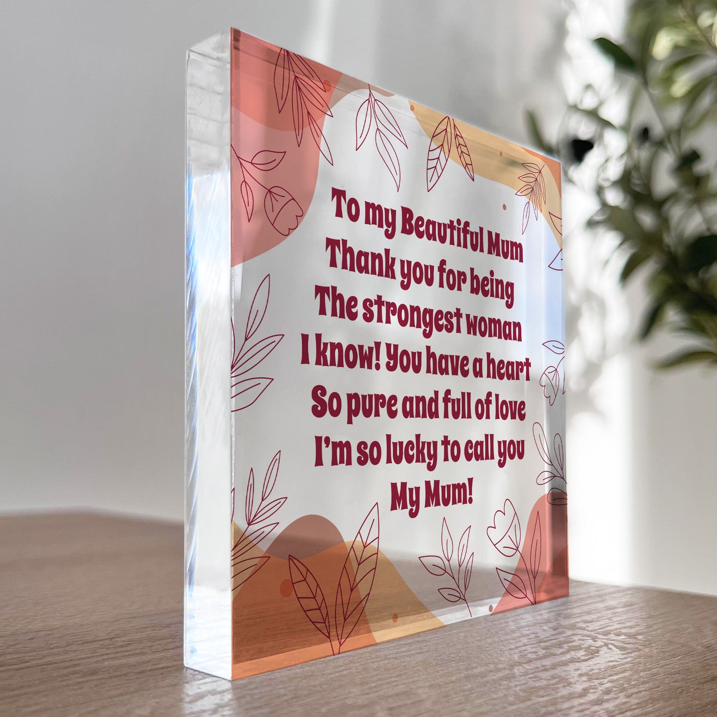 Mum Gift For Birthday Christmas Acrylic Block Special Mum Gifts