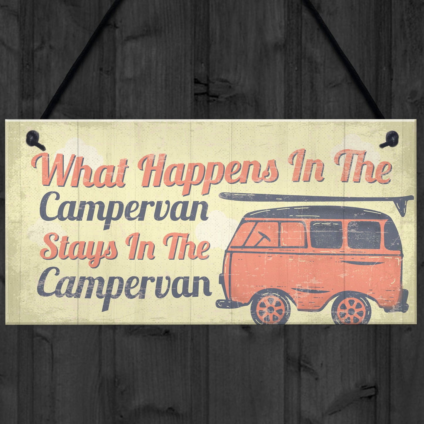 Campervan Caravan VW Gifts Travel Holiday Hanging Door Sign