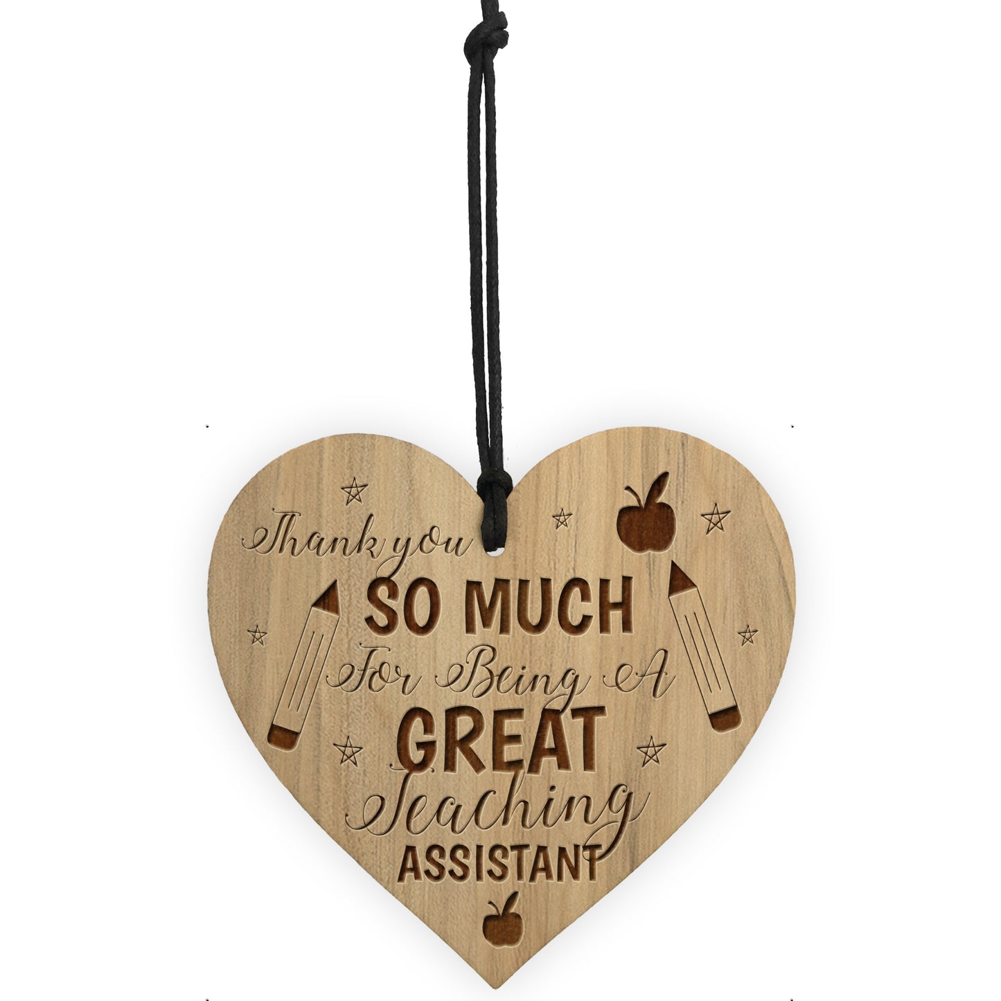 Thank You GREAT Teaching Assistant GIFT Engraved Heart TA Gifts