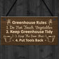 Greenhouse Rules Sign Hanging Garden Shed Sign Gift For Family