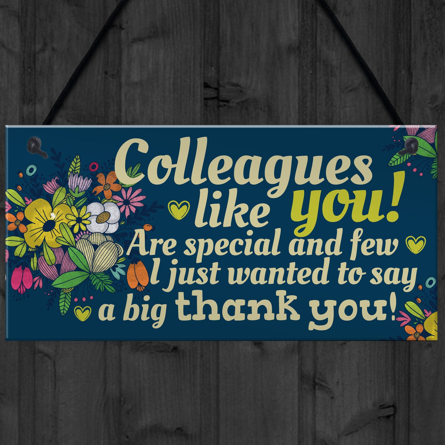 Colleague Gift Plaque Friendship Friend Sign Thank You Work