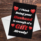 Funny Anniversary Birthday Card For Wife Girlfriend A6 Card Joke