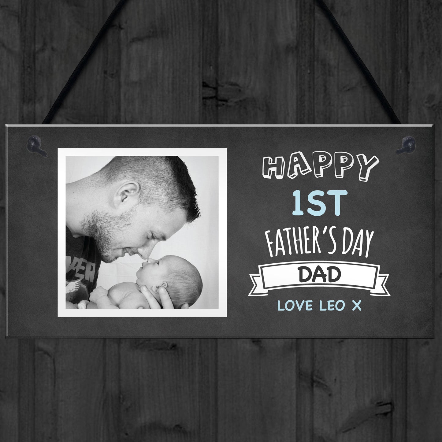 Personalised 1st First Fathers Day Photo Sign Gift For Dad Gift