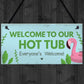 Hot Tub Sign Hanging Novelty Garden Plaque Shed Jacuzzi Pool
