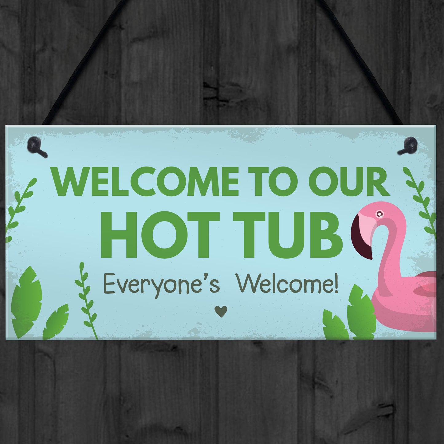 Hot Tub Sign Hanging Novelty Garden Plaque Shed Jacuzzi Pool