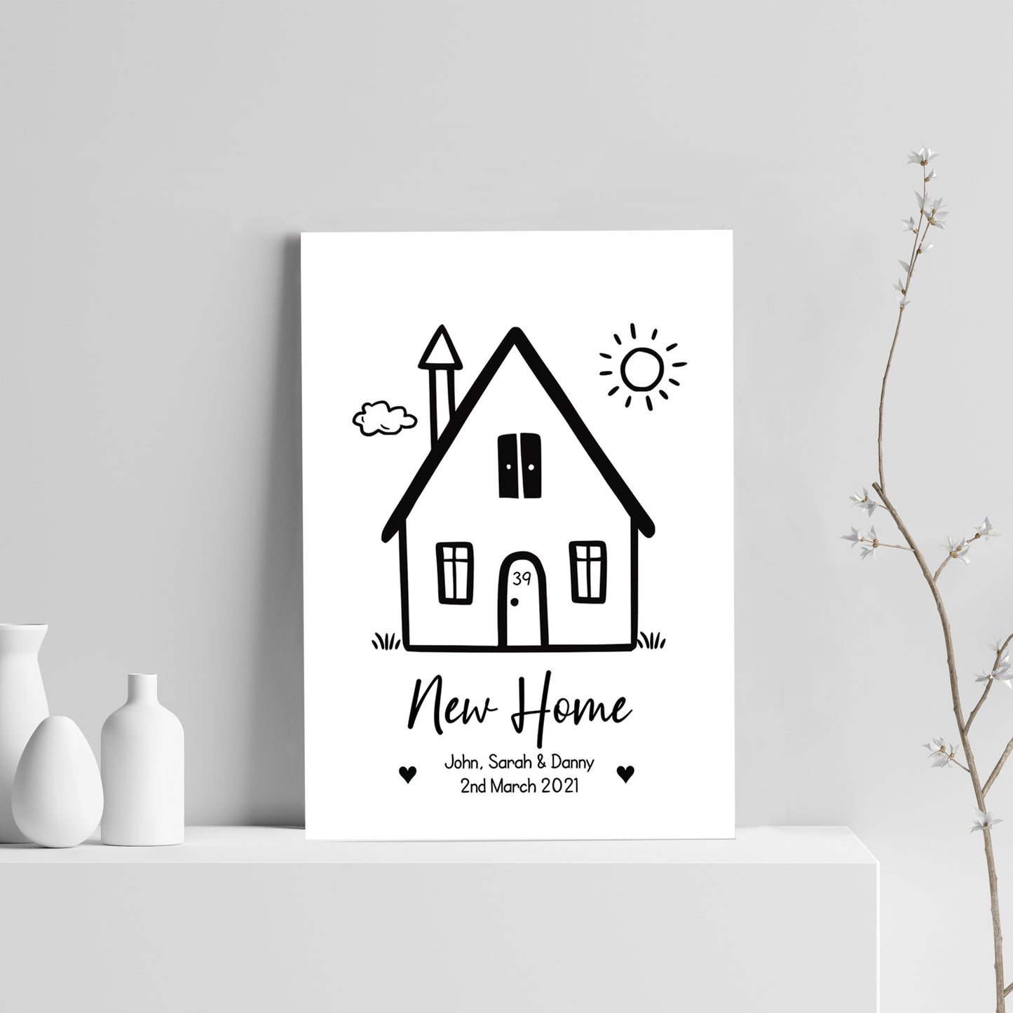 New Home Print Gift For Couple Personalised Home Gift