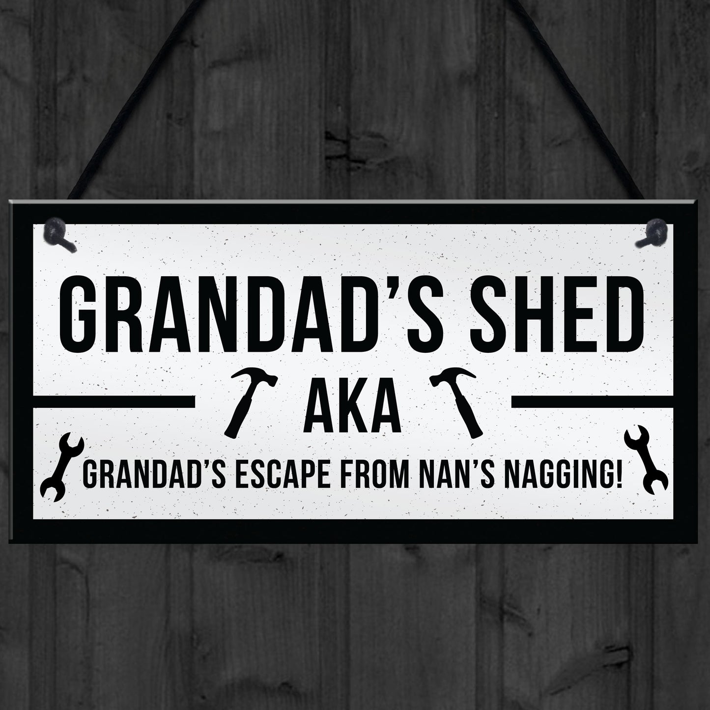 Funny Shed Sign For Grandad Hanging Garden Man Cave Sign
