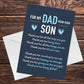 Fathers Day Card for Dad From Son Adorable Fathers Day Card