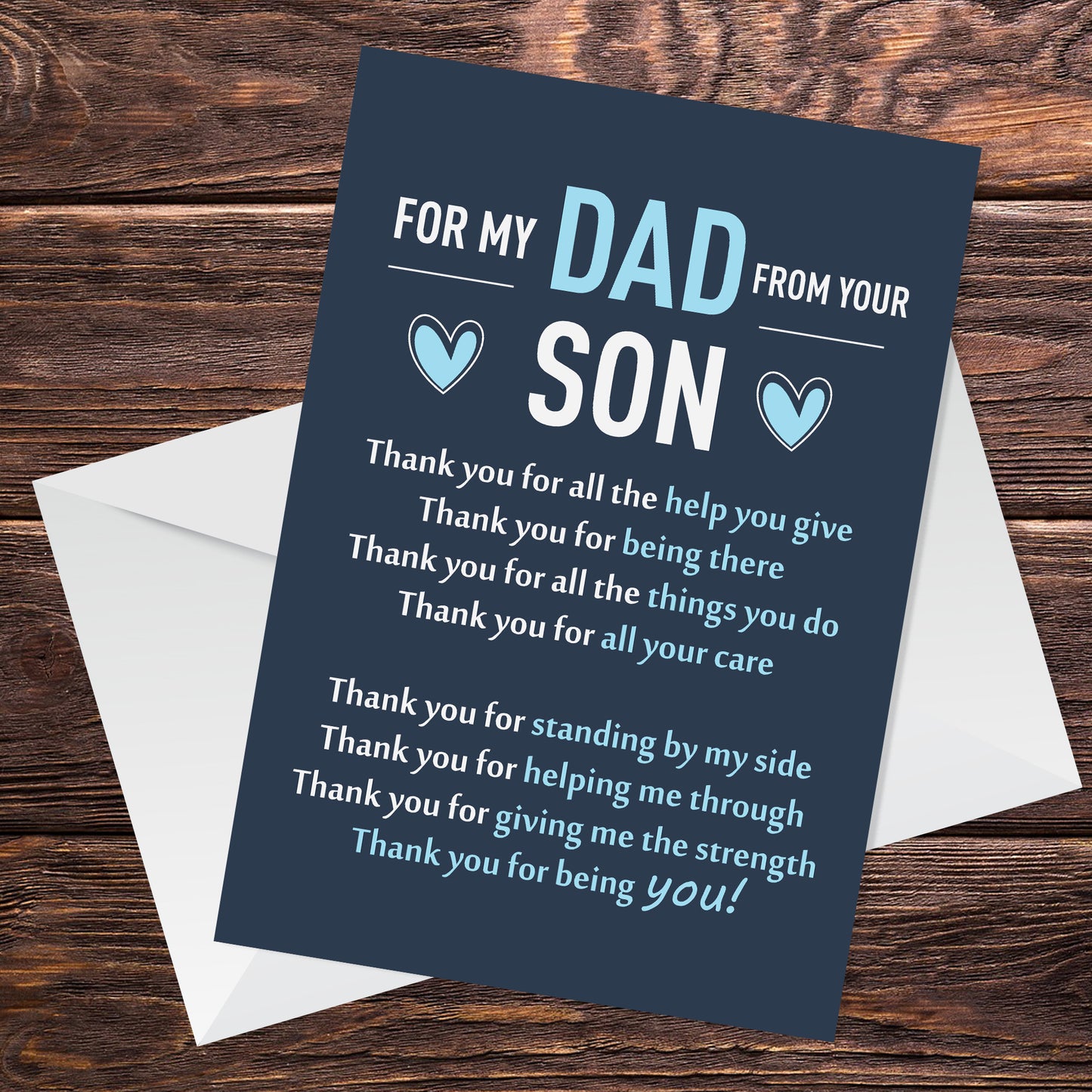 Fathers Day Card for Dad From Son Adorable Fathers Day Card