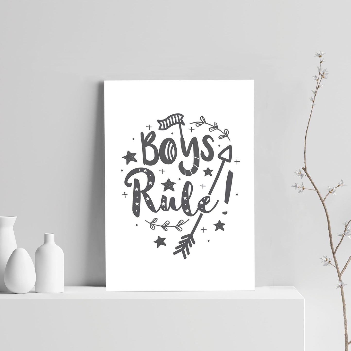 Cute Boys Bedroom Print Boy Bedroom Wall Art Decor Baby Gift