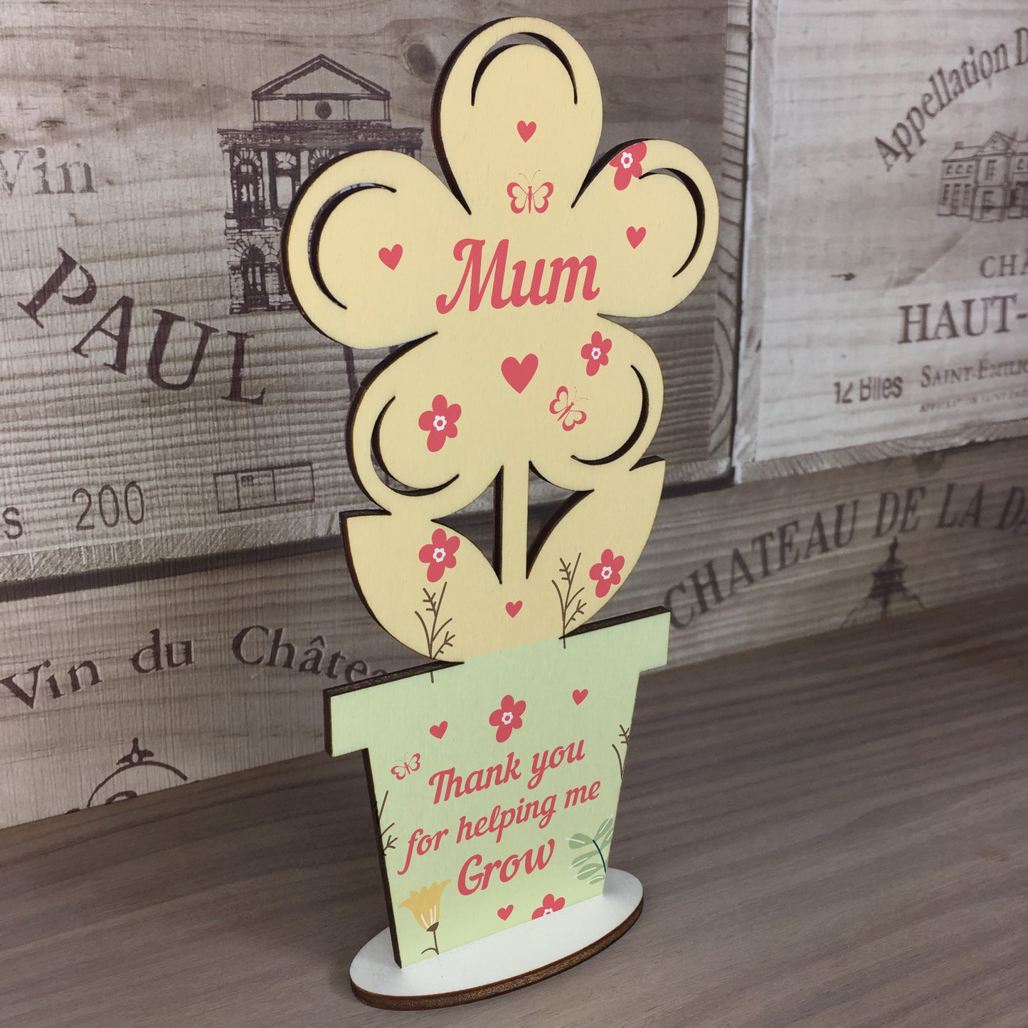 Cute Mum Gift Mothers Day Gift Wood Flower Gift For Mum Birthday