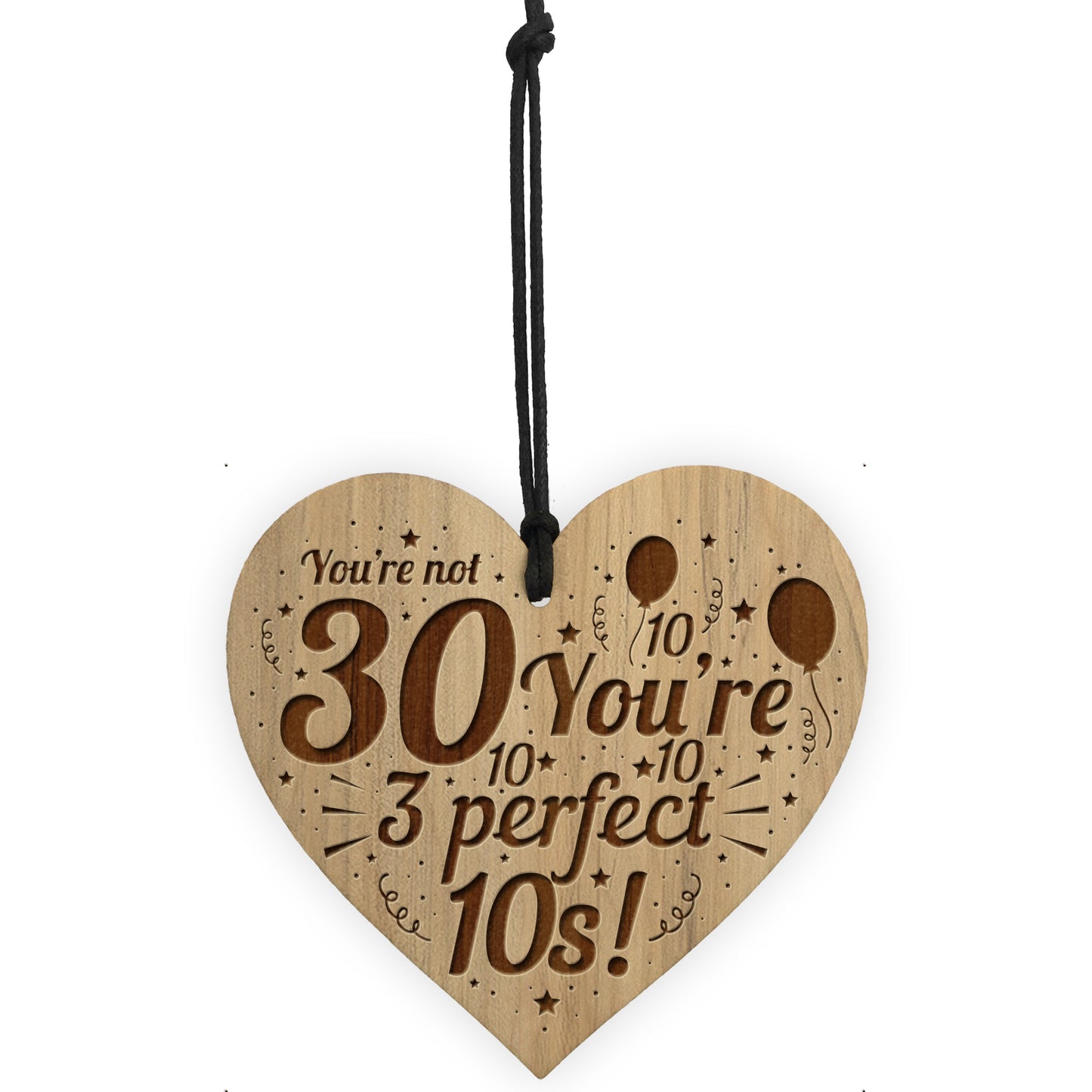 FUNNY 30th Birthday Gifts Engraved Heart 30th Birthday Gifts