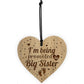 Big Sister Gift Pregnancy Announcement Gift Engraved Wood Heart