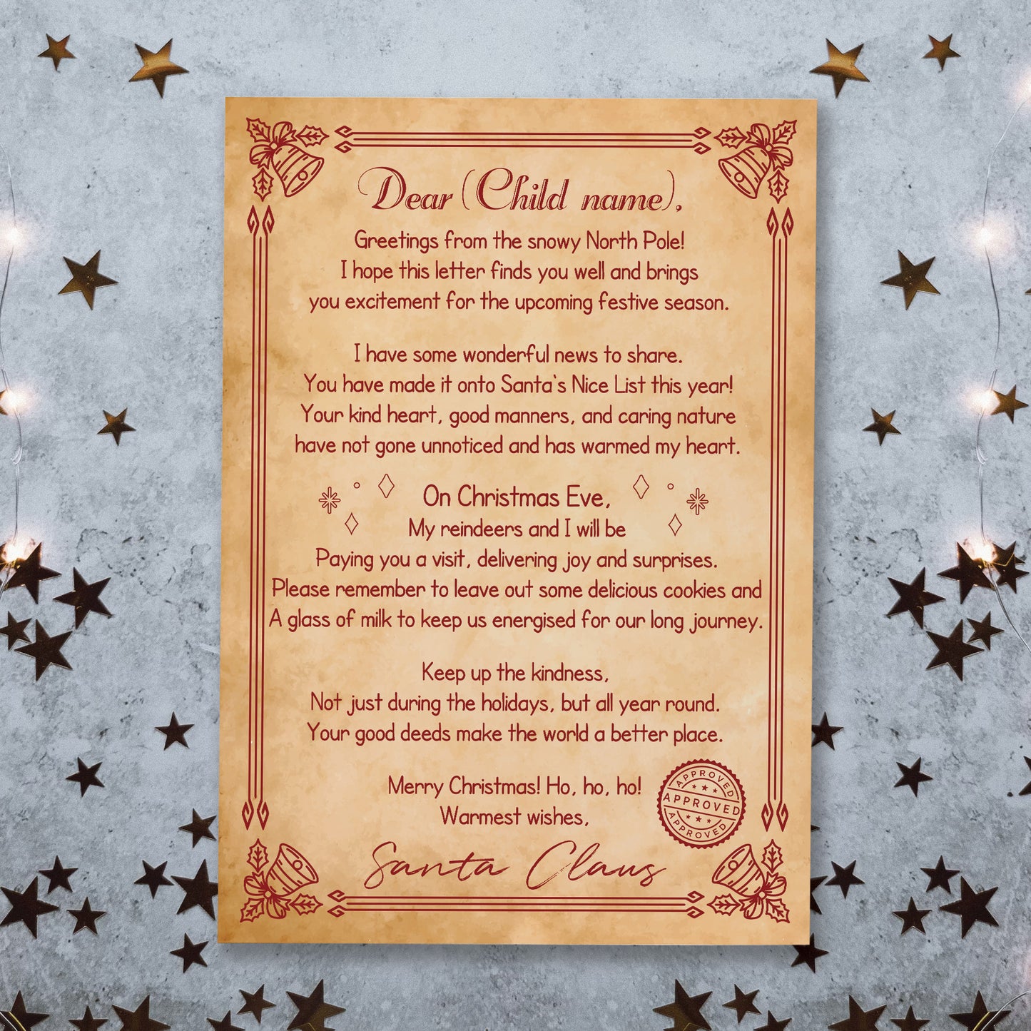 Personalised Letter From Santa Santa Letter Christmas Eve Gift F
