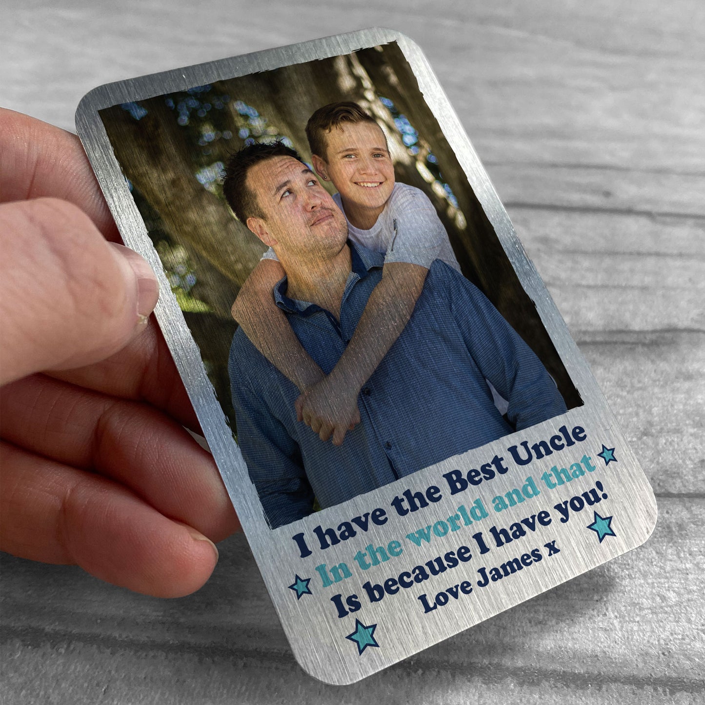 Best Uncle Gift Novelty Personalised Wallet Card Insert Brother
