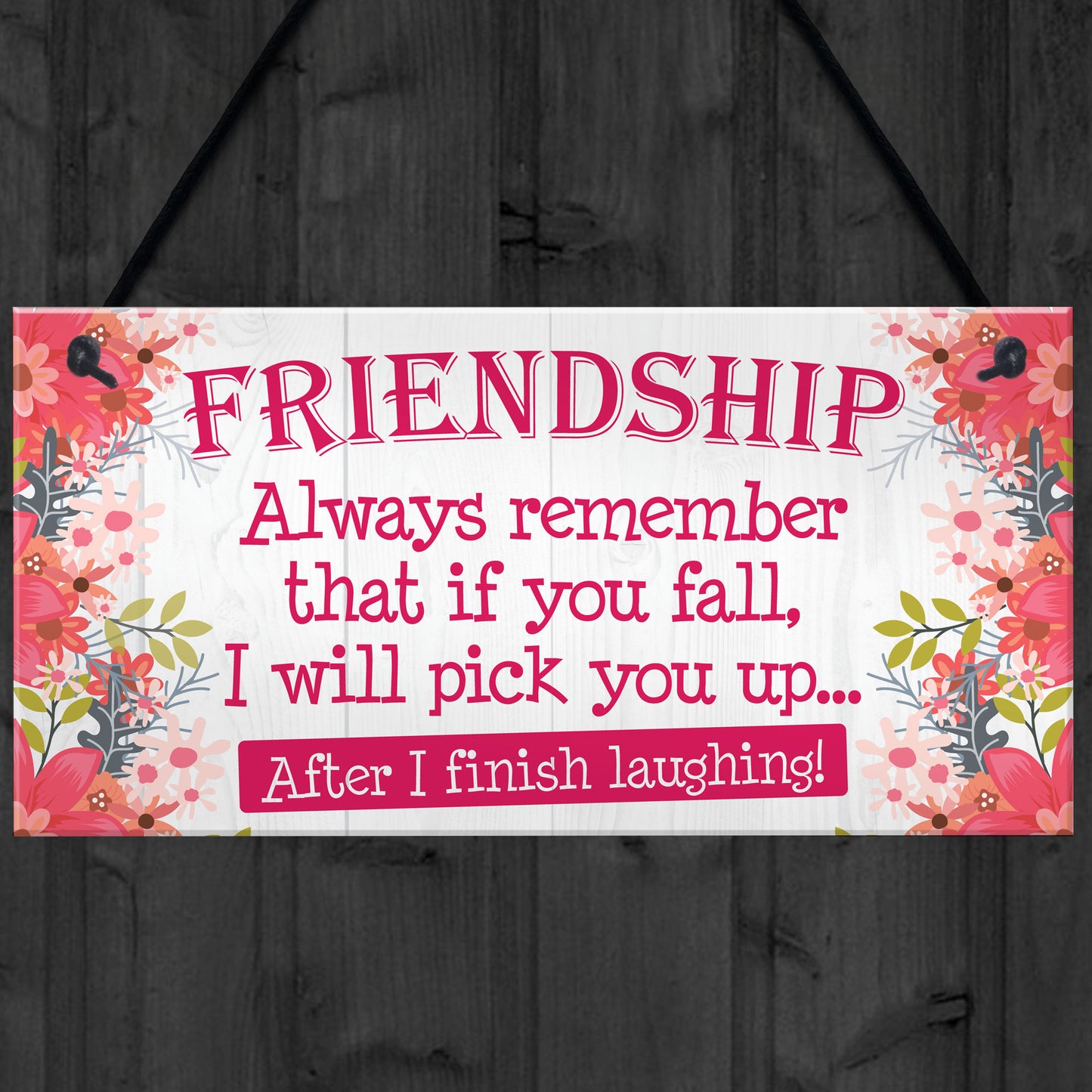 I Will Pick You Up After I Finish Laughing! Friendship Gift Sign
