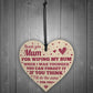 Funny Mothers Day Card For Mum Wooden Heart Mother's Day Gift