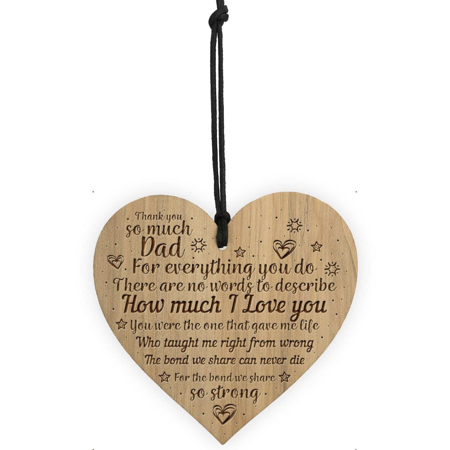 Dad Gift Ideas Engraved Heart Dad Gift Birthday Christmas