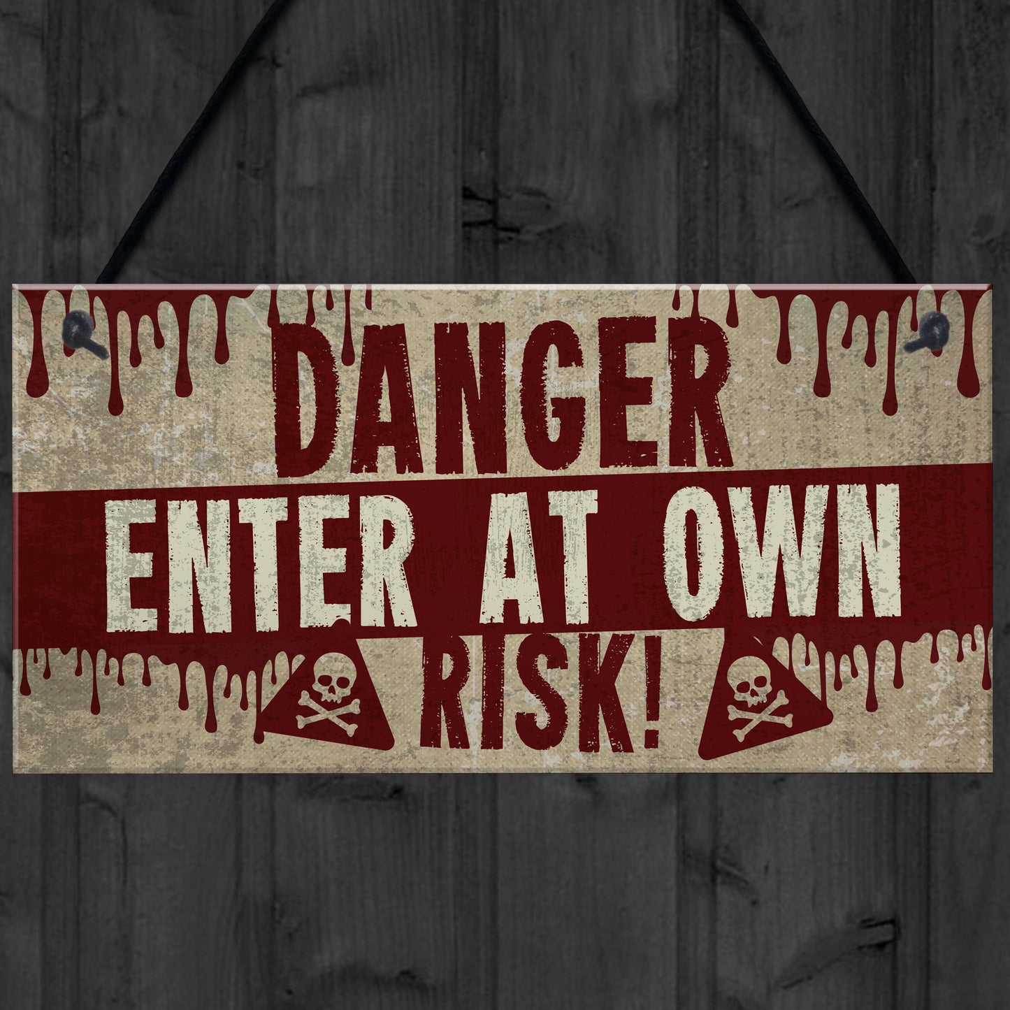 Keep Out Sign Hanging Door Sign For Boys Bedroom Man Cave Gift