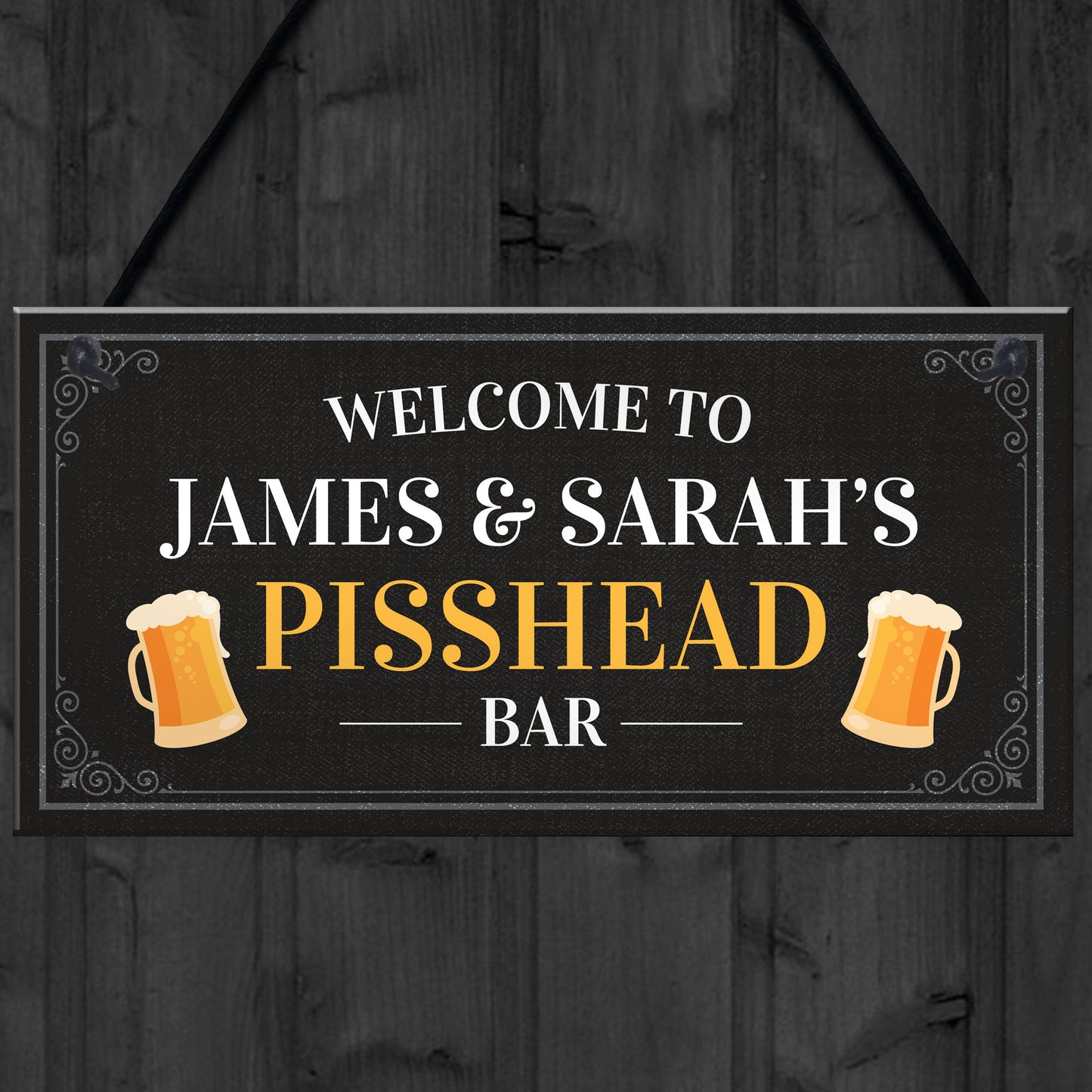 Bar Personalised Funny Decor Sign Beer Garden Shed Pub Decor