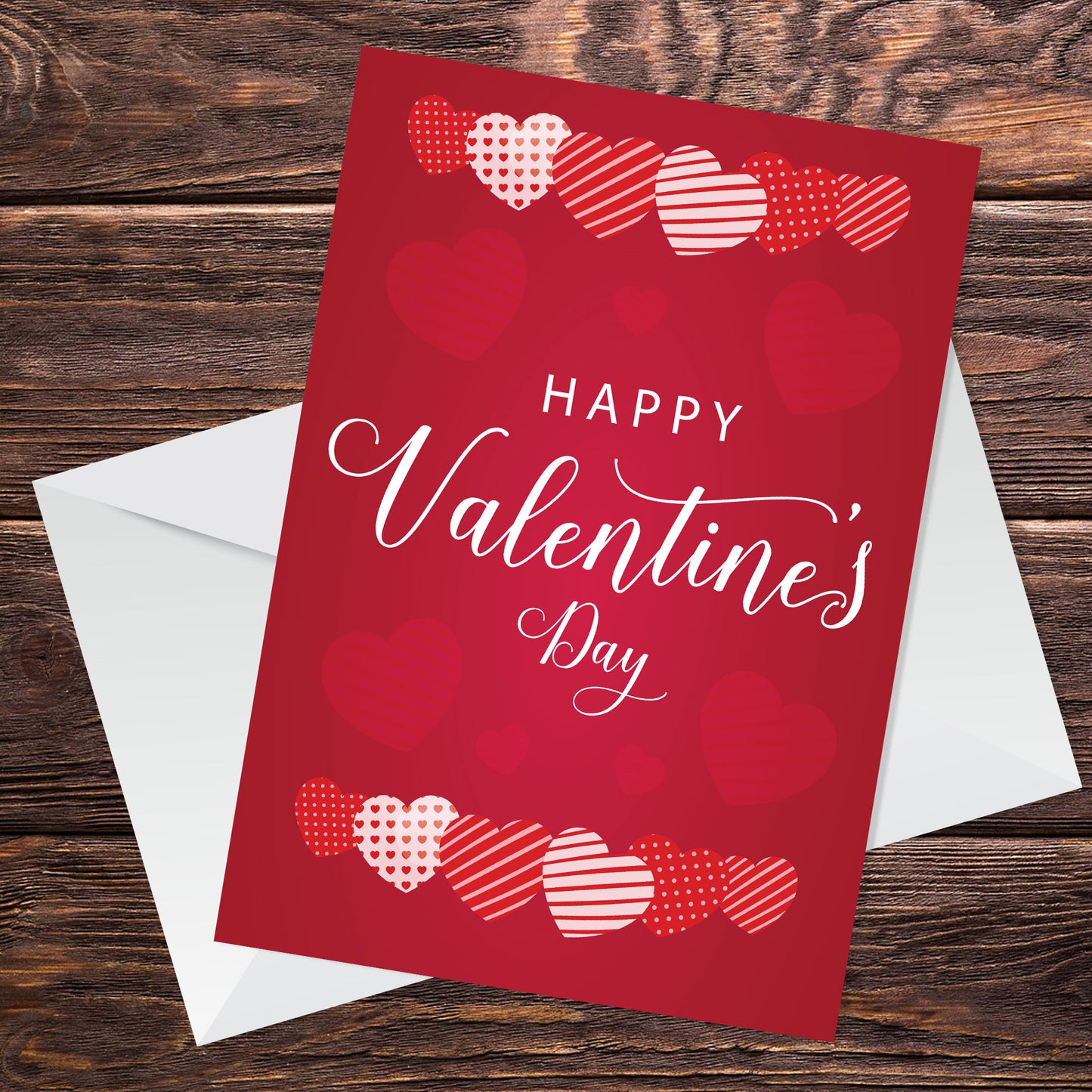 Valentines Day Card Cute Stripe Valentine Card For Girlfriend