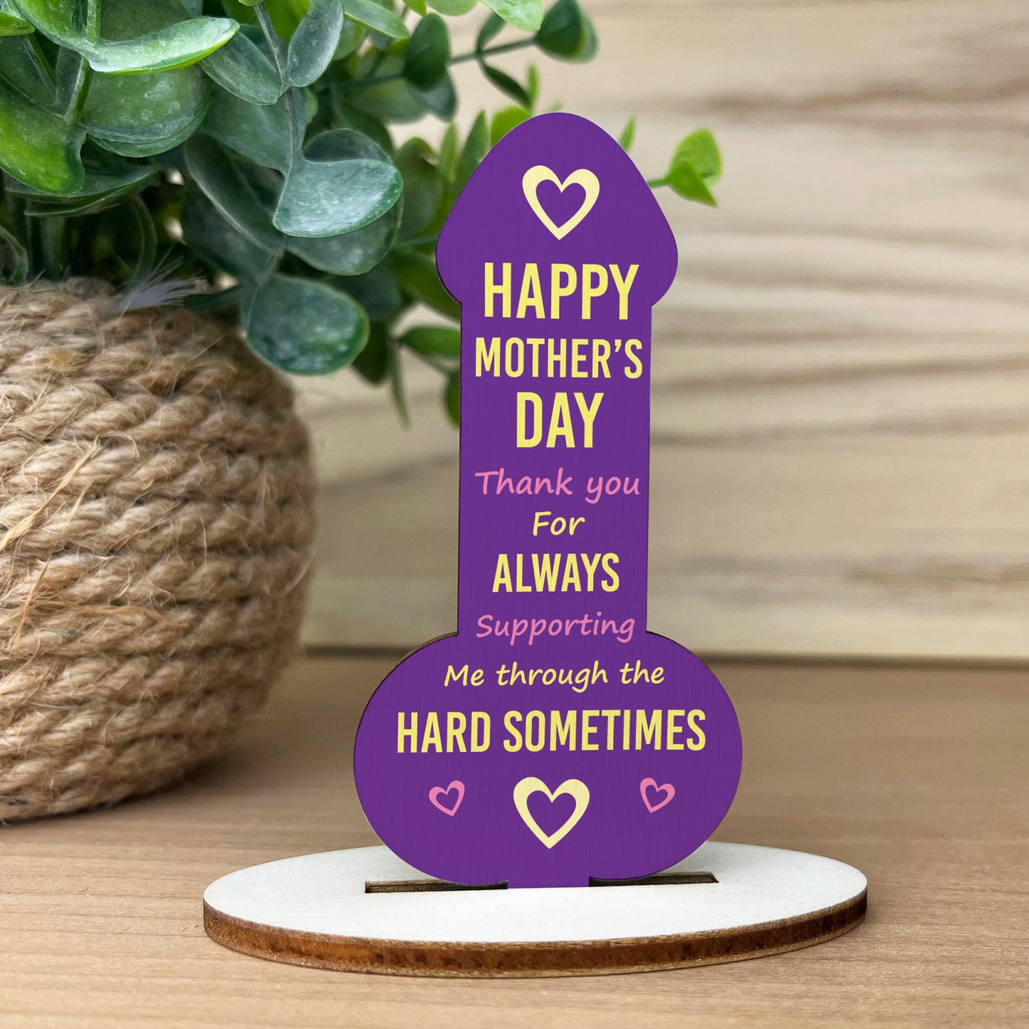 Thank You Gift For Mum On Mothers Day Wood Plaque Funny
