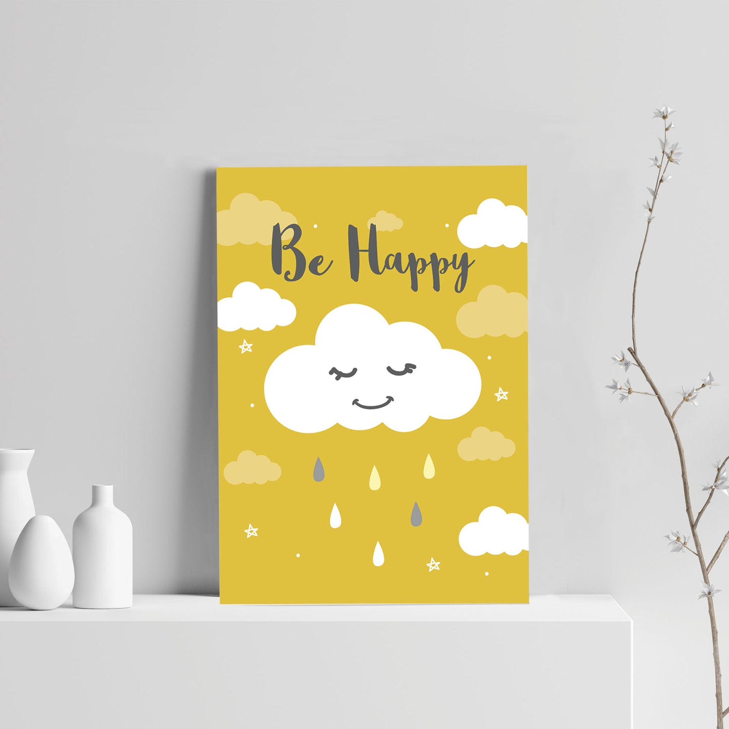 Yellow Nursery Print For Baby Room Girls Boys Bedroom Wall Art