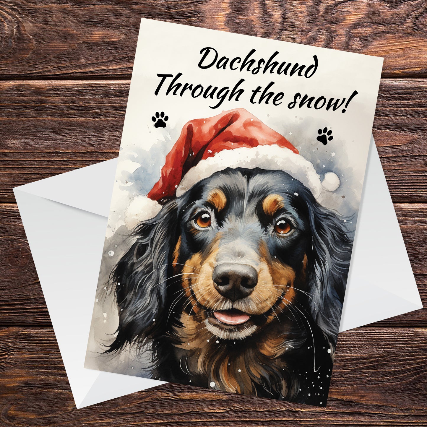 Daschshund Christmas Card Funny Christmas Card For Mum Dad