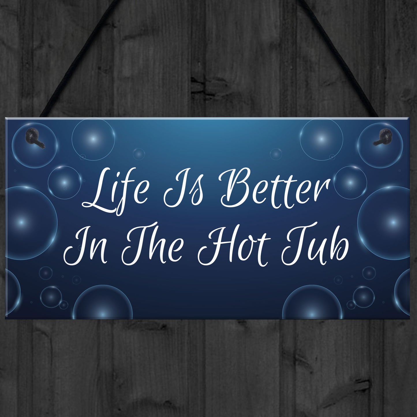 Quirky Hot Tub Sign Hanging Garden Summerhouse Shed Sign