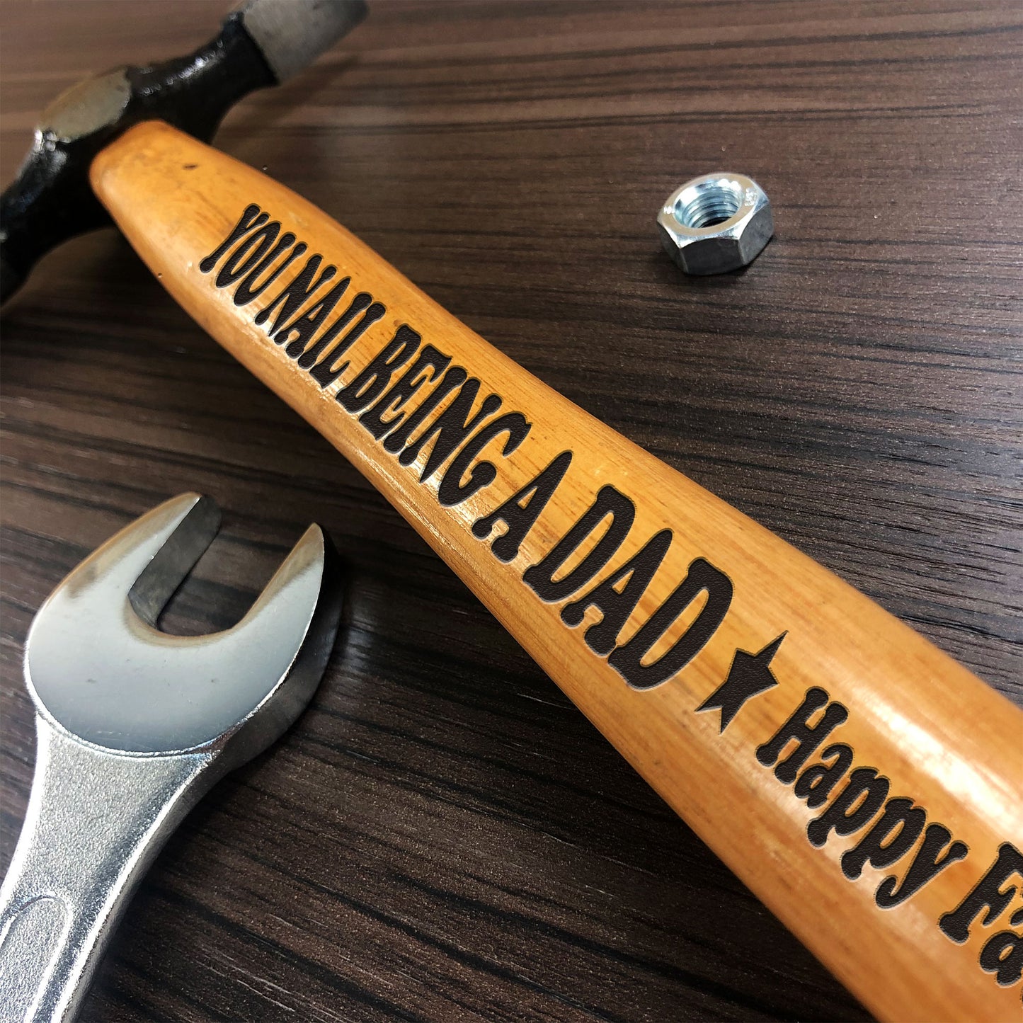 Special Fathers Day Gift Bundle For Dad Tool Hammer Tape Measure