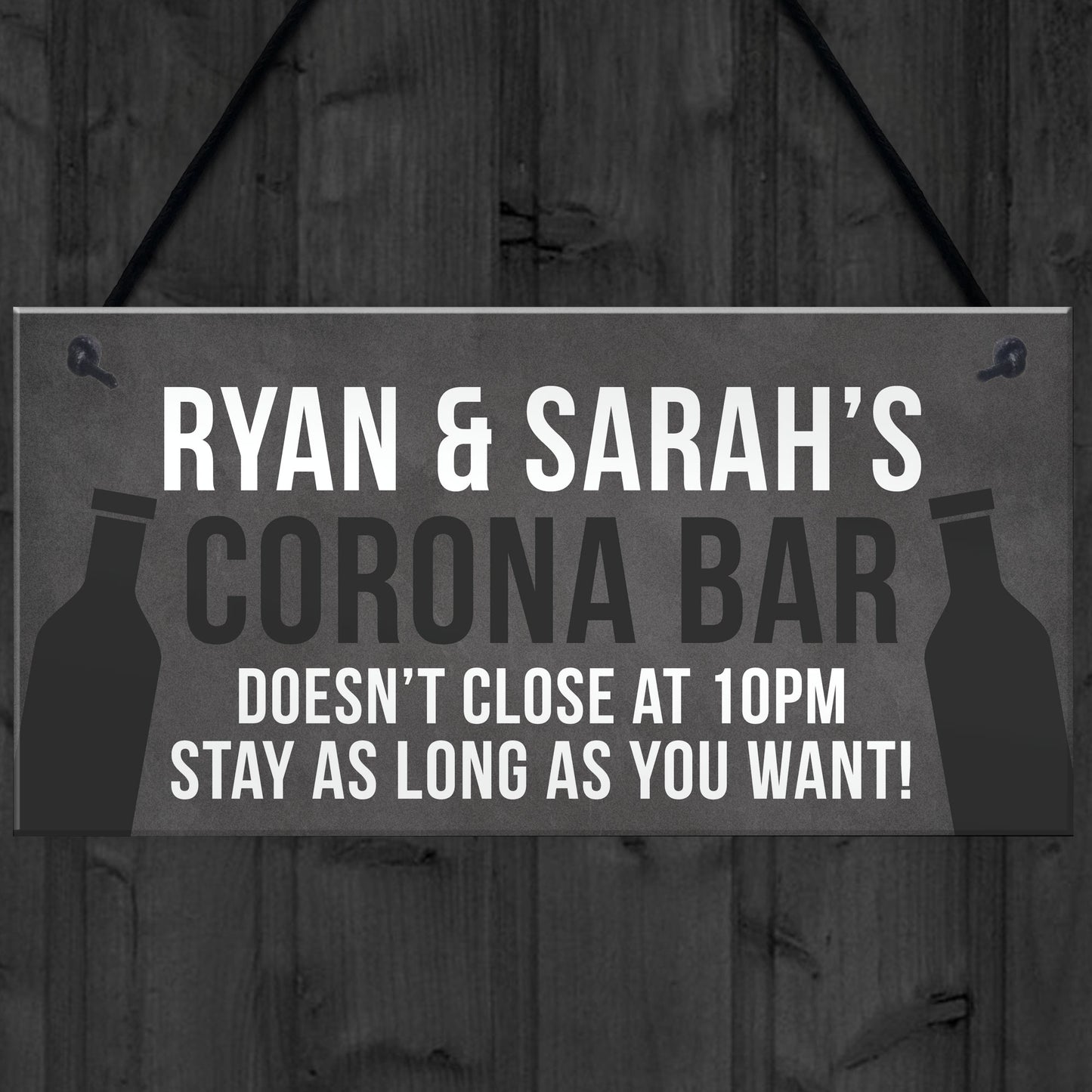 PERSONALISED CORONA BAR Sign Dont Close At 10 Funny Sign