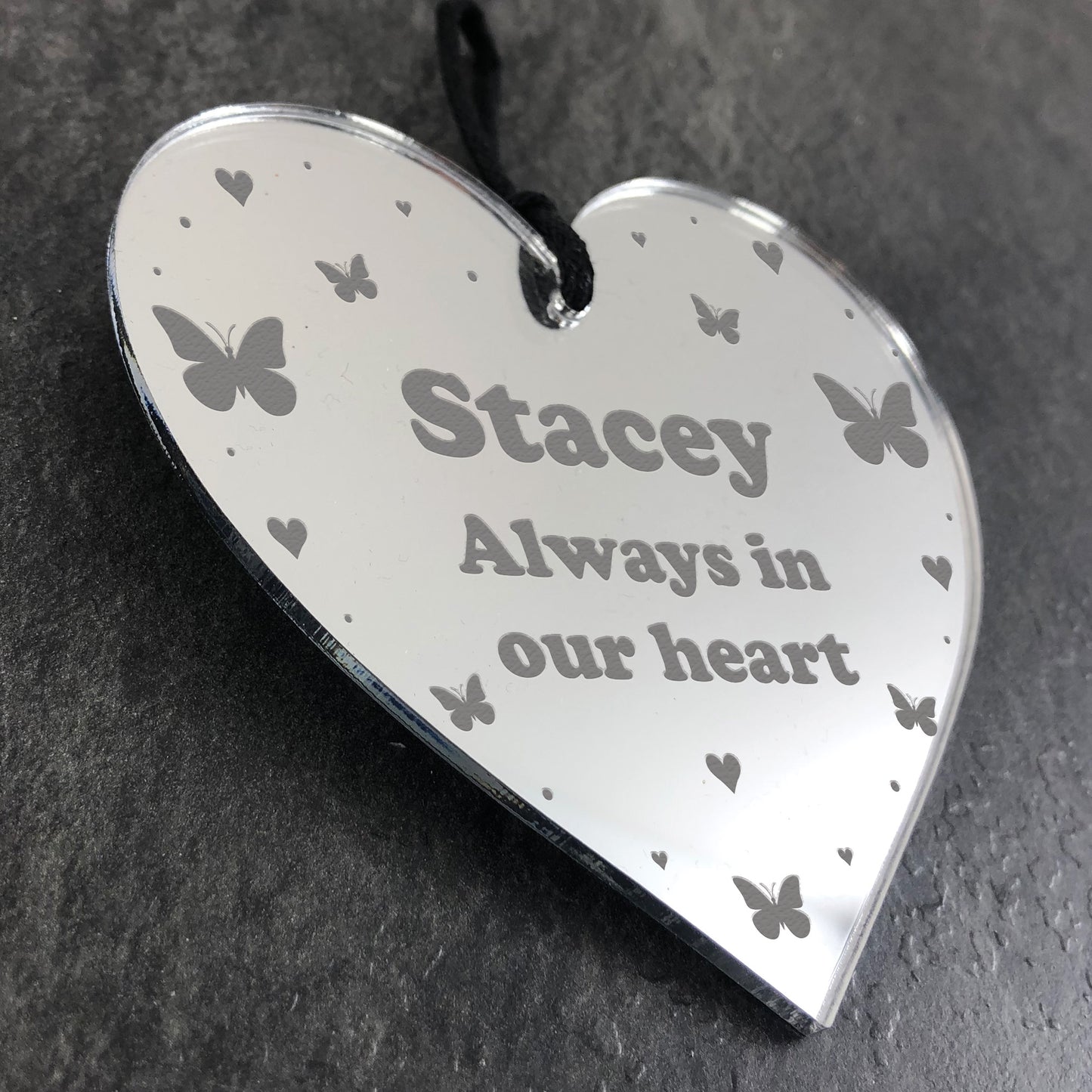 Memorial Gift For Mum Dad Nan Grandad Engraved Hanging Heart