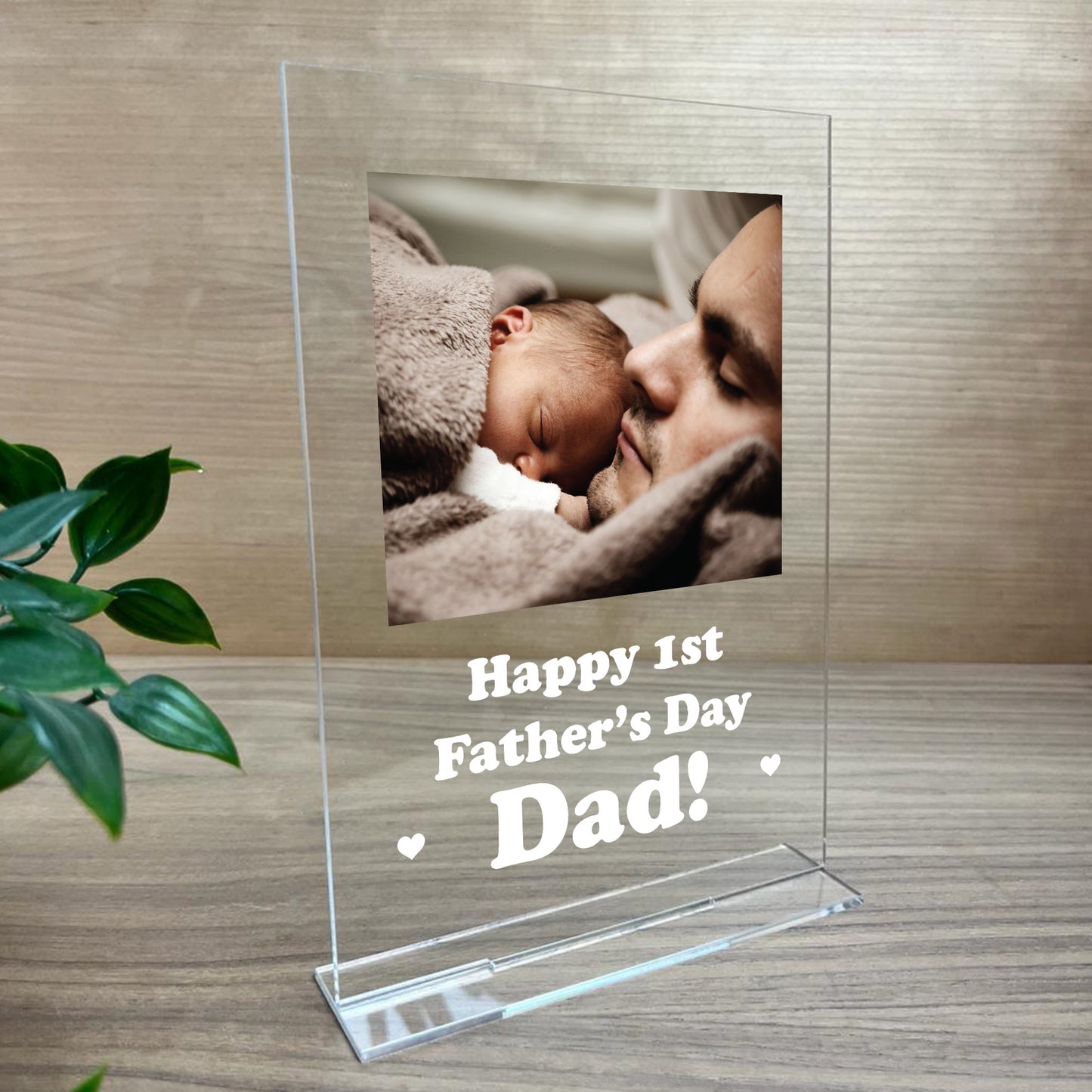 Personalised First 1st Fathers Day Plaque Gift For Dad Daddy