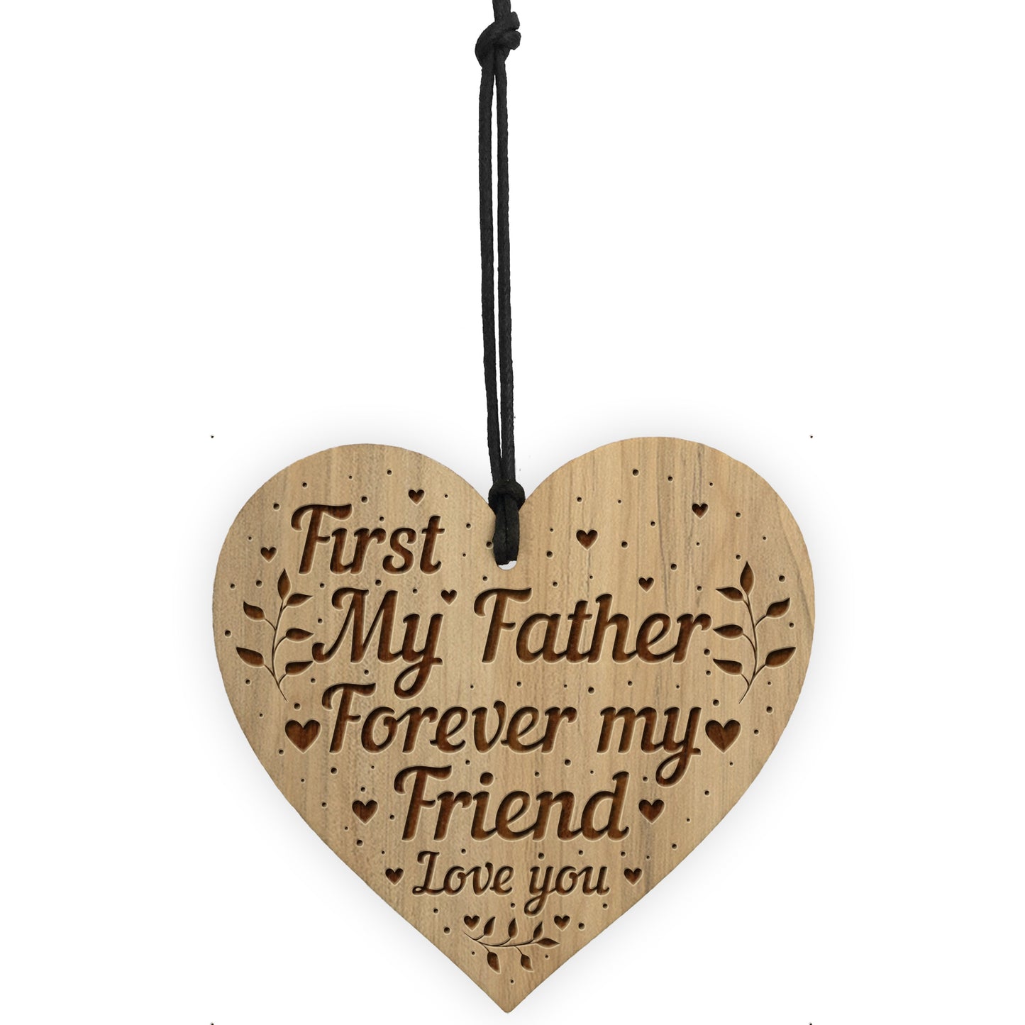 DAD GIFT From Daughter Son Engraved Heart Dad Birthday Xmas