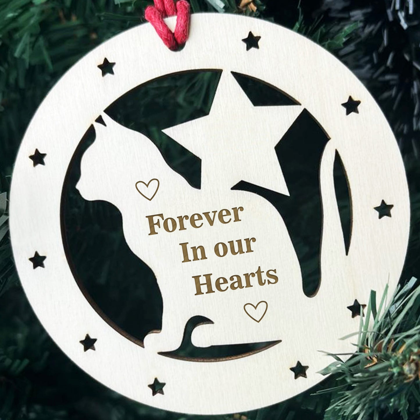 Cat Memorial Christmas Decoration Forever In Our Hearts